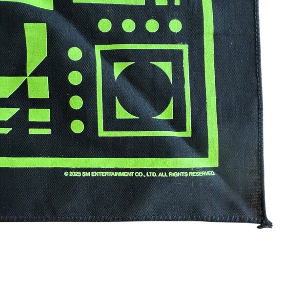 NCT Dream 2023 Tour Dream Show 2 Bandana Official Merch Black Green Futuristic - Picture 5 of 5